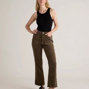 Green Corduroy Flare Pants